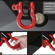 Load image into Gallery viewer, 19010204 Recovery Shackle 3/4 Inch 4.75 Ton Red - Sold In Pairs Overland Vehicle Systems