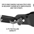 Load image into Gallery viewer, Buy Overland Vehicle Systems Recovery Shackle D Ring 3/4 Inch 4.75 Ton Grey Overland Vehicle Systems