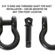 Load image into Gallery viewer, Recovery Shackle 19019901 3/4 4.75 Ton Black Overland Vehicle Systems