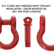 Load image into Gallery viewer, 19019904 Recovery Shackle 3/4 Inch 4.75 Ton Red Overland Vehicle Systems