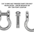 Load image into Gallery viewer, Recovery Shackle 3/4 4.75 Ton Zinc - D Ring Recovery Shackle Overland Vehicle Systems