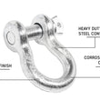 Load image into Gallery viewer, Recovery Shackle 3/4 4.75 Ton Zinc - D Ring Recovery Shackle Overland Vehicle Systems
