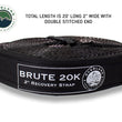 Load image into Gallery viewer, Tow Strap 20000 lbs - 2 x 30' Gray With Black Ends Overland Vehicle Systems