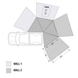 Load image into Gallery viewer, Shop Overland Vehicle Systems Freestanding 270LT Awnings W/ Walls Passenger Overland Vehicle Systems
