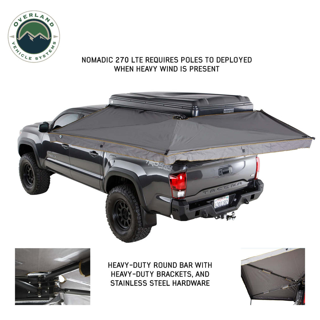 Nomadic 270 LTE Driver Side 270 Degree Awning Premium Overland Vehicle Systems