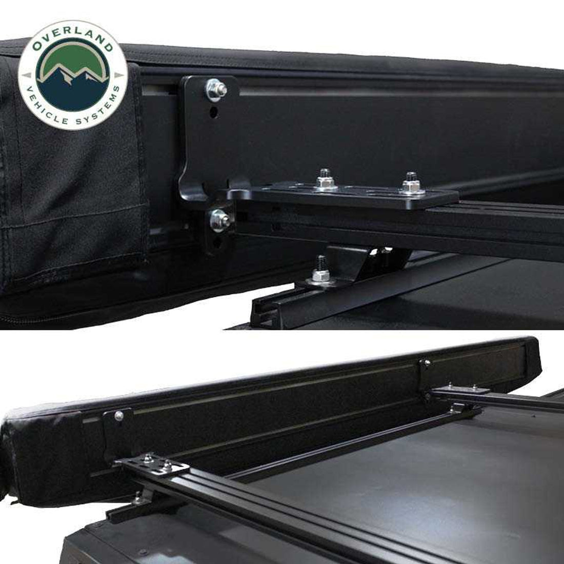 XD Nomadic 270 - Awning W/Lights and Black Out , Driver Side, Black Body, Black Trim and Black Travel Cover Overland Vehicle Systems