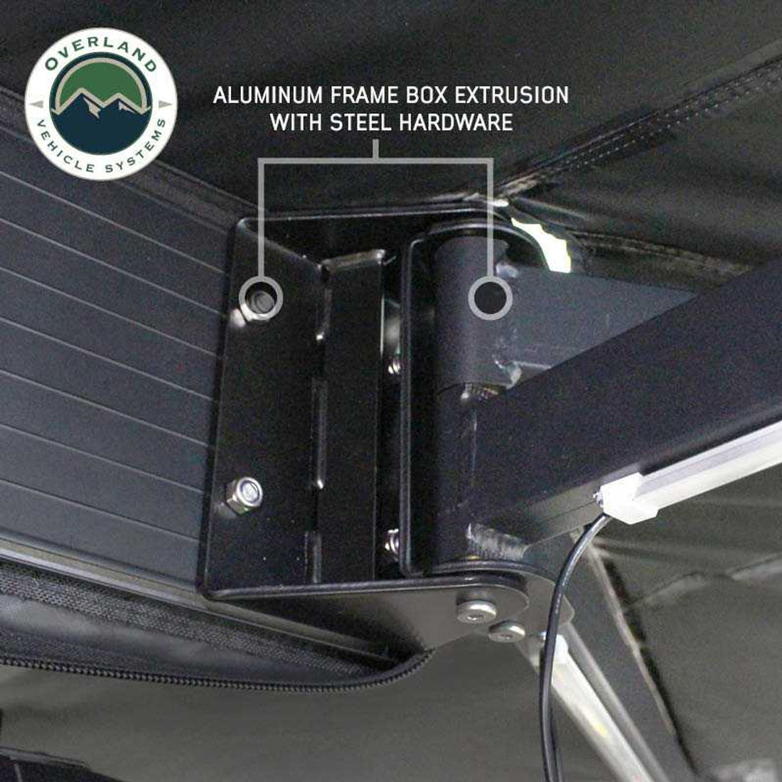 XD Nomadic 270 - Awning W/Lights and Black Out , Passenger Side, Black Body, Black Trim and Black Travel Cover Overland Vehicle Systems