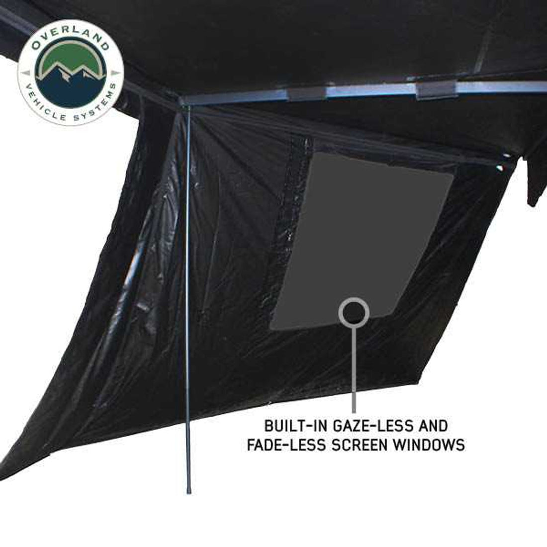 XD Nomadic 270 - Awning Wall 1 W/Black Out, Driver Side, Black Body, Black Trim W/Storage Bag Overland Vehicle Systems