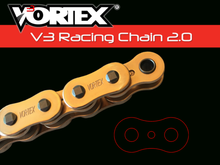 Load image into Gallery viewer, Vortex Racing V3 2.0 Chain 525SX3-114- Gold