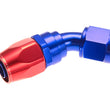 Load image into Gallery viewer, 20 AN 45Deg Dble Swivel Hose End Red Blue