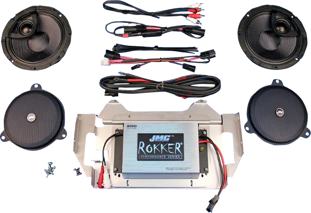 200 W 2-Channel Amplifier/Speaker Kit - '14-'23 FLHX/FLHTK/FLHCUTG J&M RKT6-200HC14 - Main Product View