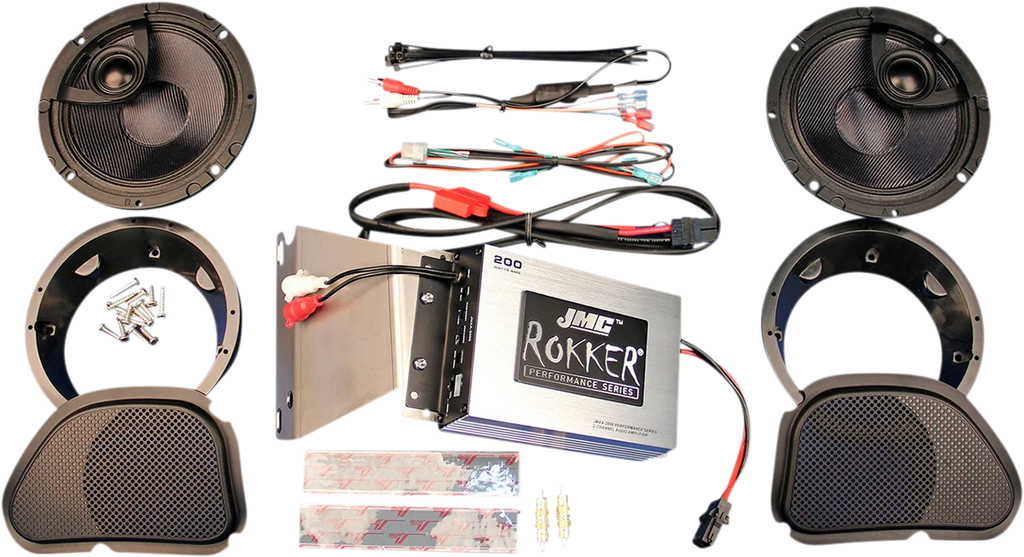 200 W Amplifier/Speaker Kit - '98-'13 FLHX/FLHT J&M RPKT-200HC13 - Side View