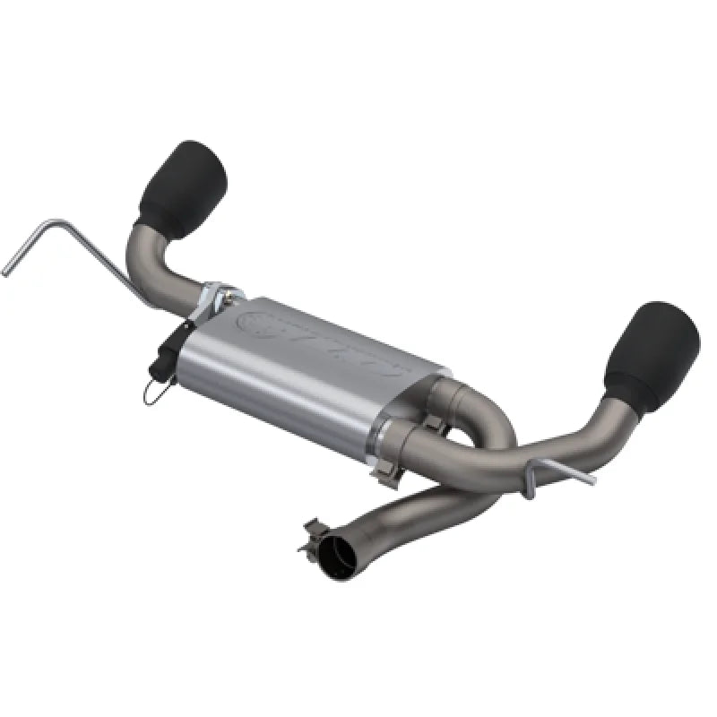 2007-2018 Jeep Wrangler JK QTP Screamer Axle Back Black Tips - Main Product View