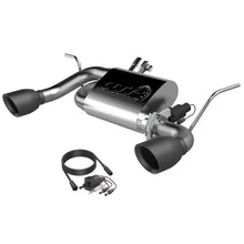 Load image into Gallery viewer, 2007-2018 Jeep Wrangler JK QTP Screamer Axle Back Black Tips - Side View