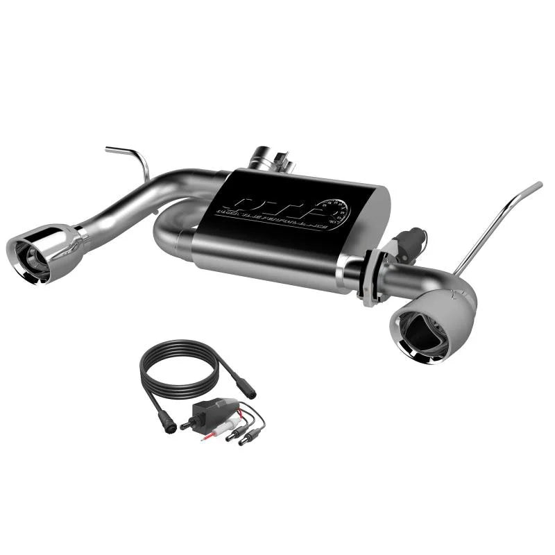 2007-2018 Jeep Wrangler JK QTP Screamer Axle Back - Side View