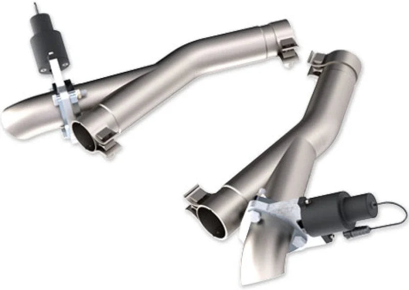 2011-2024 Dodge Durango 5.7L QTP Aggressor Cutout Pipes - Side View