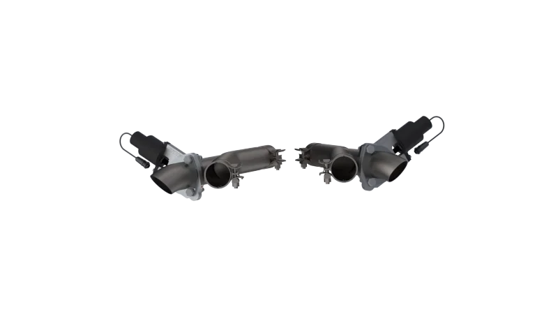 2011-2024 Dodge Durango 5.7L QTP Aggressor Cutout Pipes - Back View