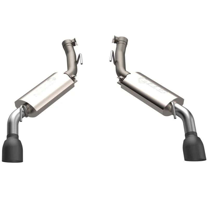 2014-2015 Chevrolet Camaro SS 6.2L QTP AR3 Axle Back Black Tips - Side View