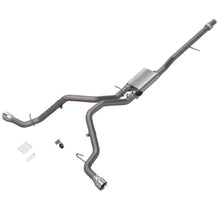 Load image into Gallery viewer, 2014-2018 Silverado/Sierra QTP Screamer Split Rear Exit Cat Back - Side View