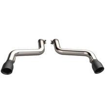 Load image into Gallery viewer, 2016-2024 Chevrolet Camaro SS QTP Eliminator Axle Back Black Tips - Side View