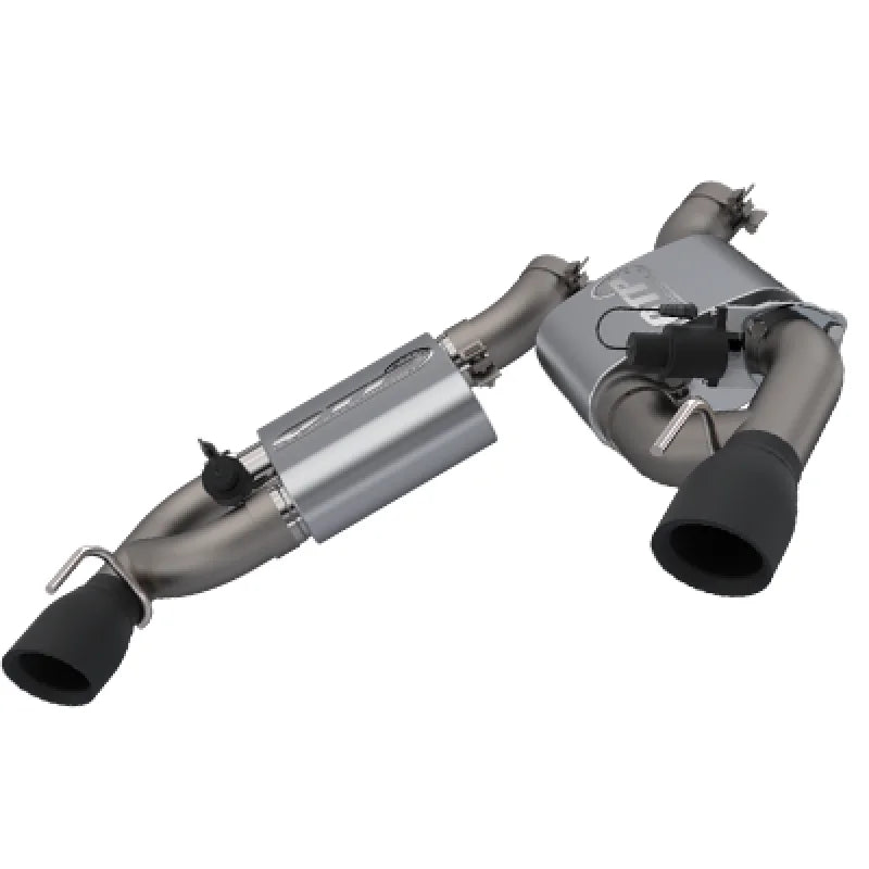 2016-2024 Chevrolet Camaro SS  QTP Screamer Axle Back Dual Tip Bumper Black Tips - Main Product View