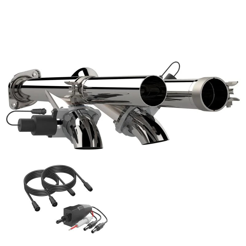 2017-2020 Ford F-150 Raptor QTP Aggressor Cutout Pipes - Installation View