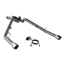 Load image into Gallery viewer, 2019-2024 Ram 1500 QTP Screamer Split Rear Exit Cat Back - Main Product View