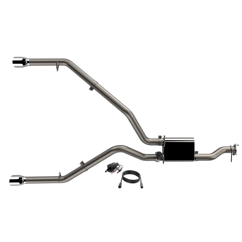 2019-2024 Ram 1500 QTP Screamer Split Rear Exit Cat Back - Side View