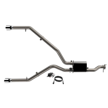 Load image into Gallery viewer, 2019-2024 Ram 1500 QTP Screamer Split Rear Exit Cat Back - Side View