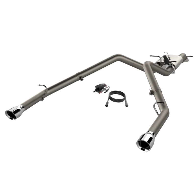 2019-2024 Ram 1500 QTP Screamer Split Rear Exit Cat Back - Detail View