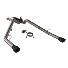 Load image into Gallery viewer, 2019-2024 Ram 1500 QTP Screamer Split Rear Exit Cat Back Black Tips - Main Product View