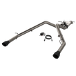 Load image into Gallery viewer, 2019-2024 Ram 1500 QTP Screamer Split Rear Exit Cat Back Black Tips - Back View