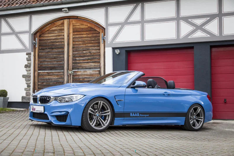 2022+ BMW M4 (G82) Cabrio w/ Electronic Dampers (4WD Competition Model Only) V3 Coilover Kit - Side View