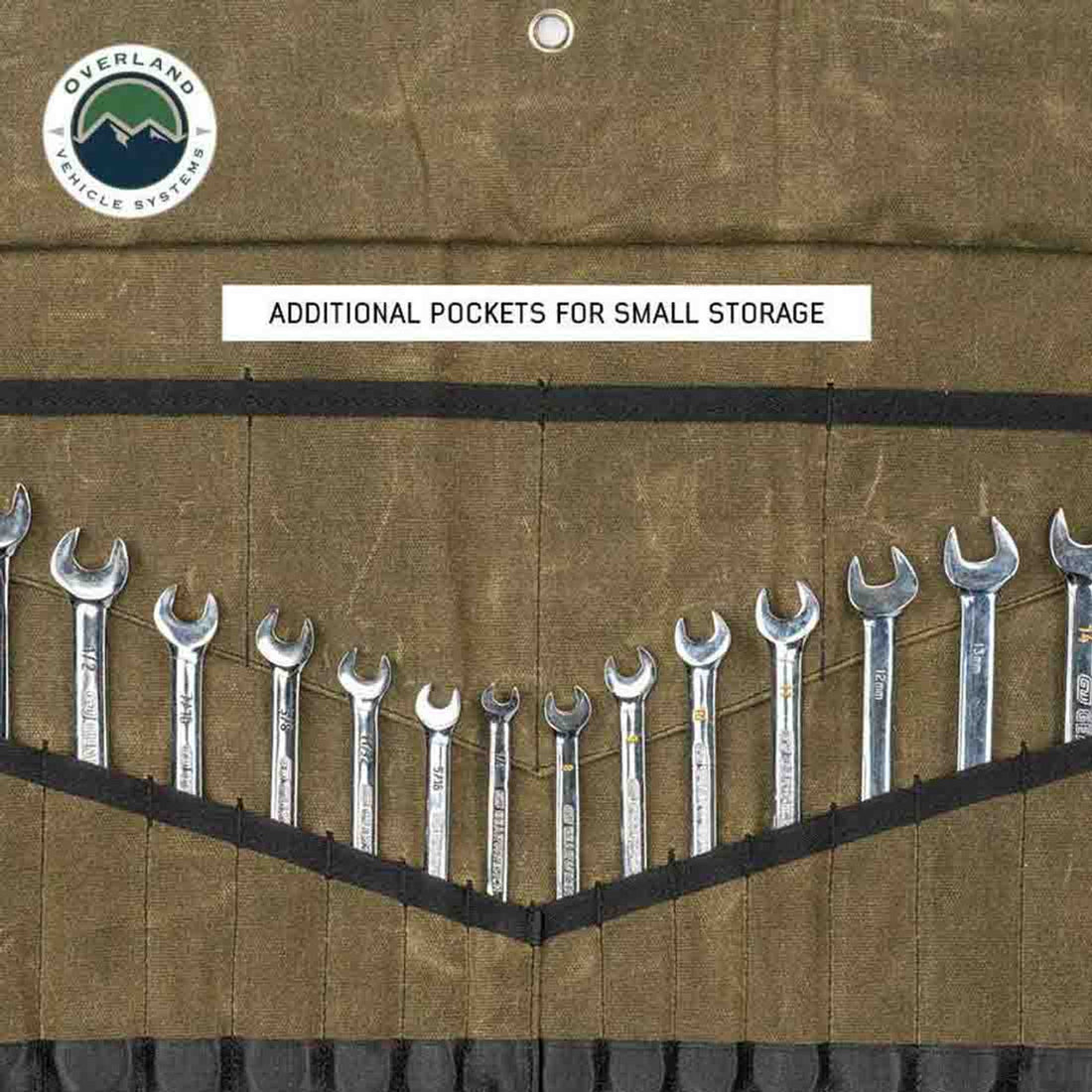 Large Wrench Tool Roll (24 Slot) Number 16 Waxed Canvas Overland Vehicle Systems