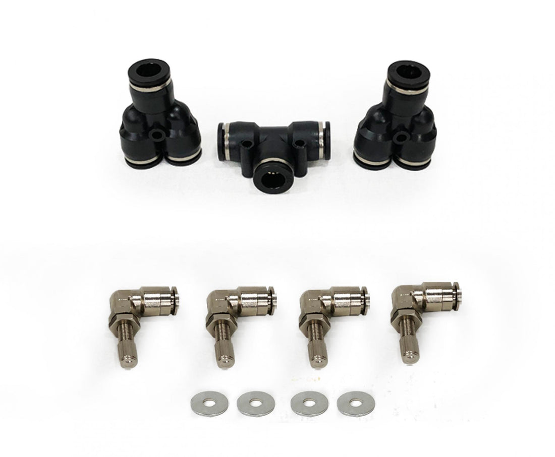 Tacoma Tire Inflator System 4 Tire For 16-25 Toyota Tacoma W/Engine Bay Mount With Box, Fittings, Hoses and Storage Bag Black UP Down Air