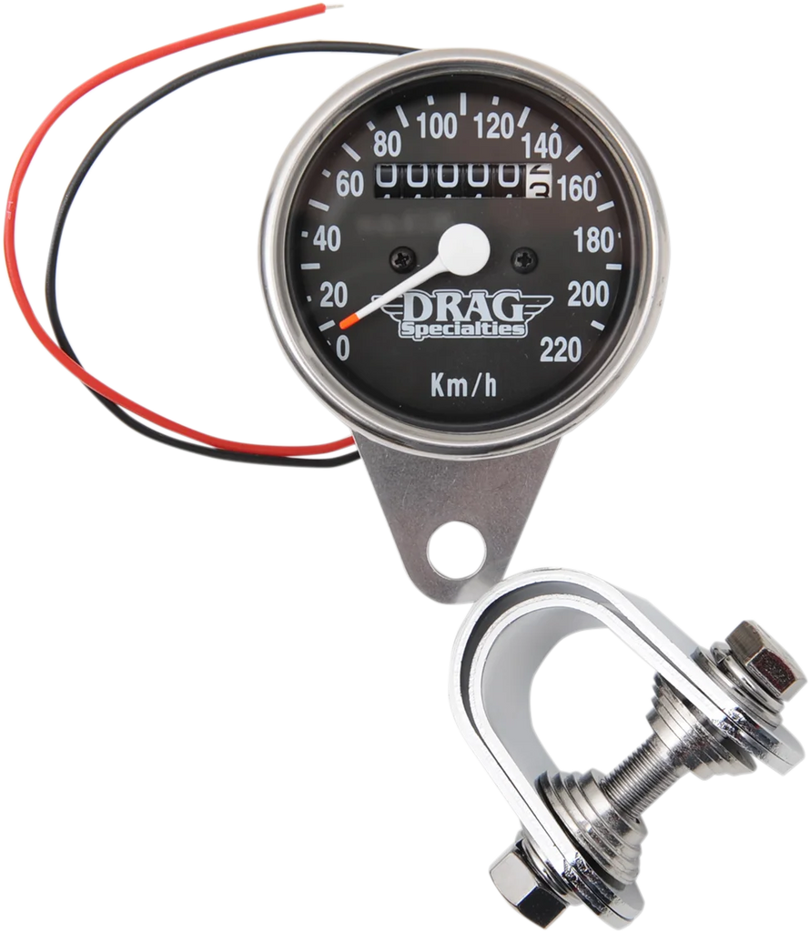 2.4" KPH Mini LED Mechanical Speedometer/Indicators - Black Face
