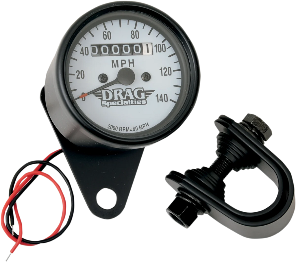 2.4" KPH Mini LED Mechanical Speedometer/Indicators/Trip - Side View