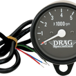 Load image into Gallery viewer, 2.4" Mini Electronic 8000 RPM Tachometer - Black Housing - Black Face DragSpecialties 21-6910BNUDS1 - Main Product View