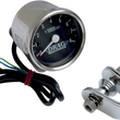 Load image into Gallery viewer, 2.4" Mini Electronic 8000 RPM Tachometer - Chrome Housing - Black Face DragSpecialties 21-6910NUDS - Main Product View