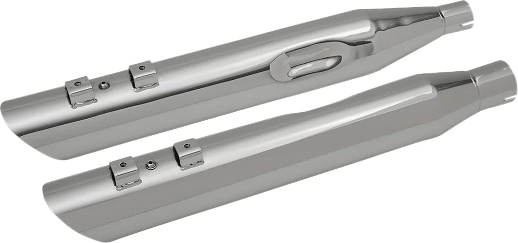 3-1/2" Slashdown Slip-On Mufflers - Chrome DragSpecialties H00963 - Main Product View