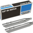 Load image into Gallery viewer, 3-1/2" Slashdown Slip-On Mufflers - Chrome DragSpecialties H00963 - Side View