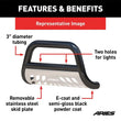 Load image into Gallery viewer, 3" Black Steel Bull Bar B35-4002 fits 2002-2006 Chevrolet Avalanche 2500 / 1999-2004 Chevrolet Silverado 2500 / 2000-2006 ...