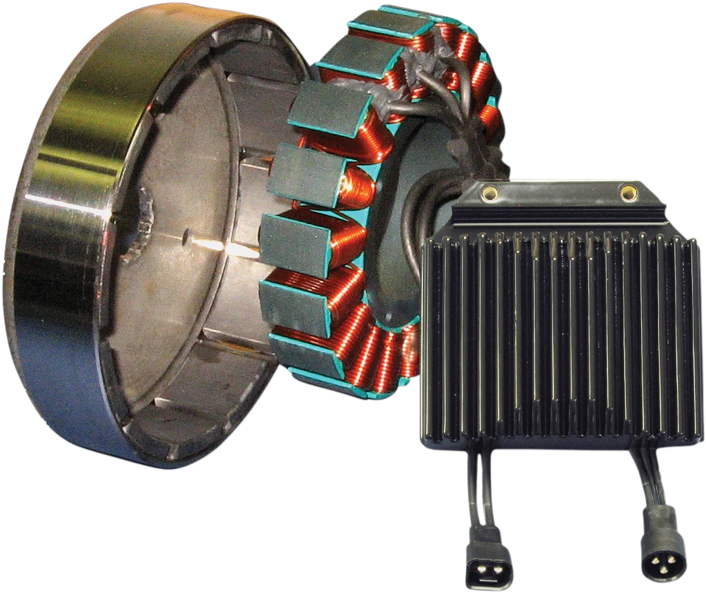 3-Phase 58 A Charging Kit - Harley Davidson Air Cooled Models - Side View