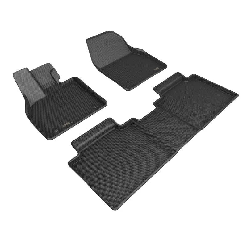 3D MAXider 19-23 Subaru Solterra Kagu Black Floor Mat - Row 1/2 - Main Product View