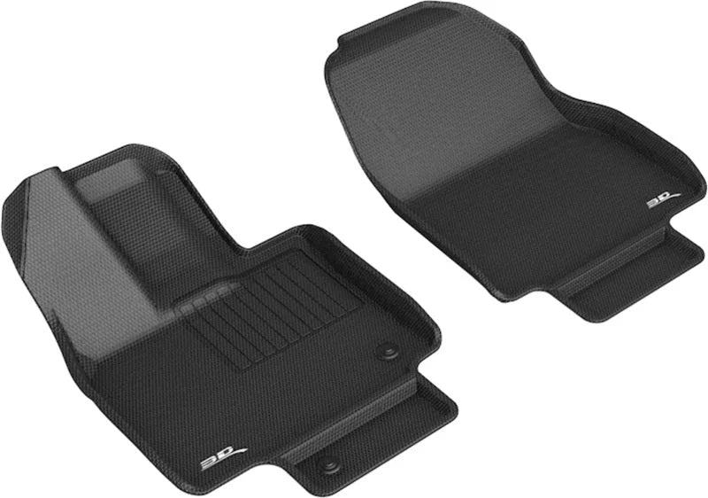 3D MAXider 20-23 Toyota Highlander Kagu Black Floor Mat - Row 1 - Main Product View