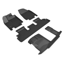 Load image into Gallery viewer, 3D MAXider 22-24 Nissan Pathfinder 8-Seat Kagu Black Floor Mat - Row 1/2/3 - Main Product View