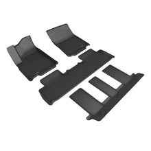 Load image into Gallery viewer, 3D MAXider 22-24 RIVIAN R1S Kagu Black Floor Mat - Row 1/2/3 - Main Product View