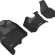 Load image into Gallery viewer, 3D MAXpider 12-16 Ford F-250 350 450 Bench Seat No Floor Shift Kagu 1st Row Floormats - Black - Main Product View