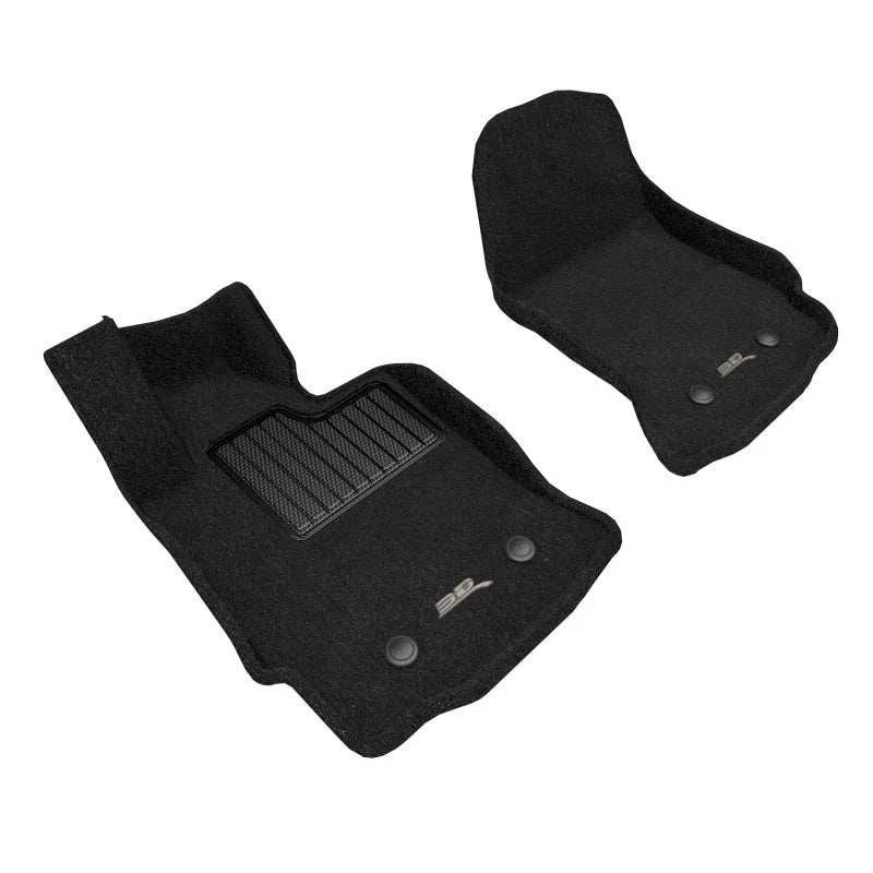 3D MAXpider 14-19 Chevrolet Corvette C7 Elegant Floor Mat Full Set (2pc) - Black - Additional View 5