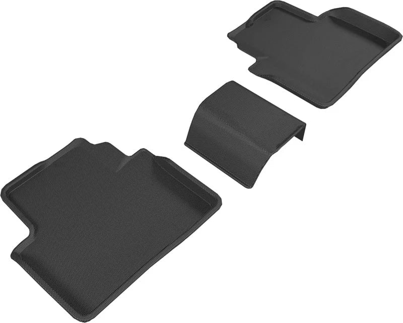 3D MAXpider 16-20 Honda Civic Kagu 2nd Row Floormats - Black - Side View